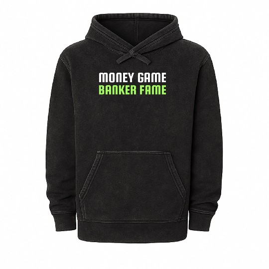 MONEY GAME BANKER FAME Mineral Wash Hoodies