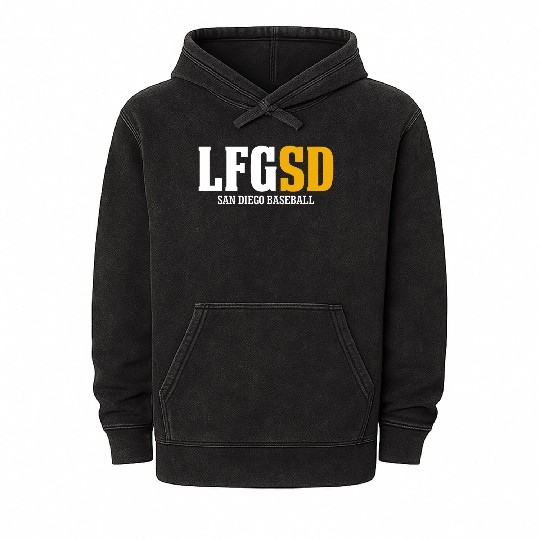 LFGSD San Diego Baseball Mineral Wash Hoodies