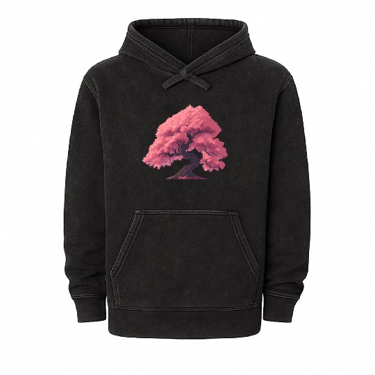 Sakura Tree in full bloom Mineral Wash Hoodies