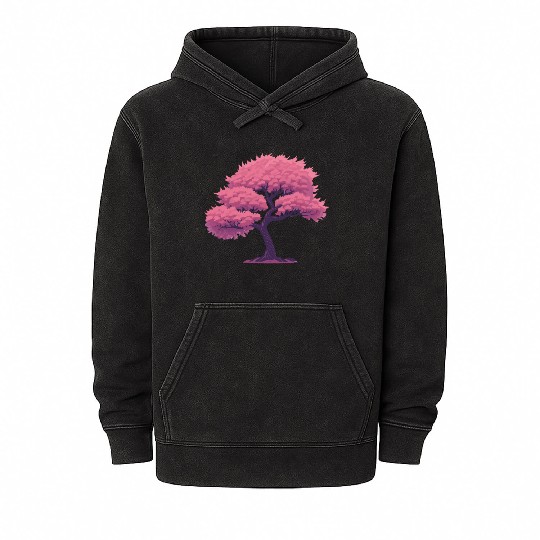 Blooming Sakura tree Mineral Wash Hoodies