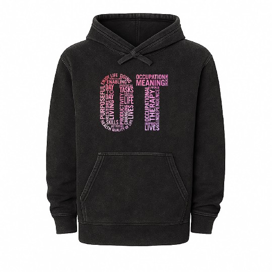 Occupational Therapy Ot Mineral Wash Hoodies