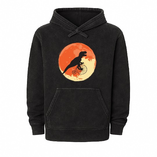 T Rex On The Road Trip Through The World Mineral Wash Hoodies