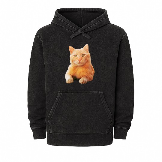 Orange Cat Mineral Wash Hoodies