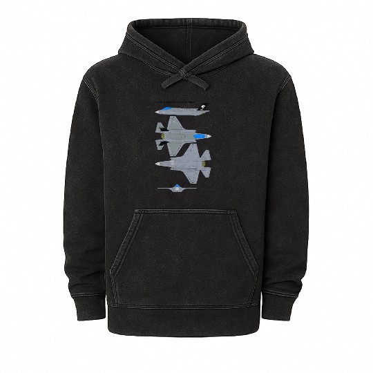 Lockheed Martin F 35B Lightning Mineral Wash Hoodies