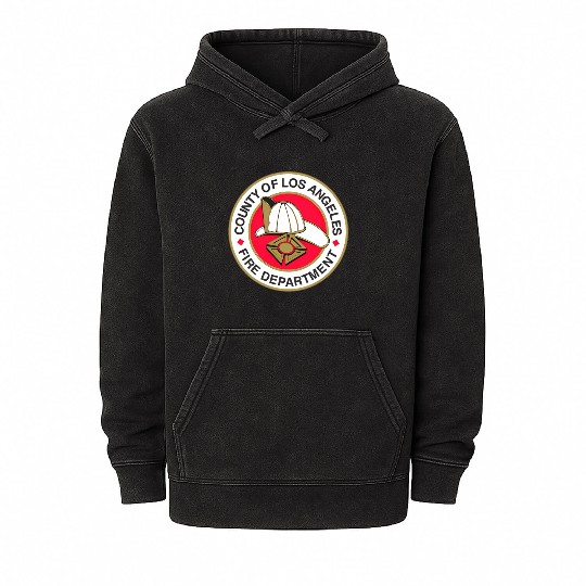 County Of Los Angeles Fire Department Seal Mineral Wash Hoodies