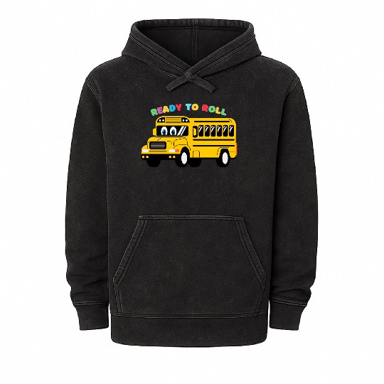 Ready to Roll School Bus Mineral Wash Hoodies