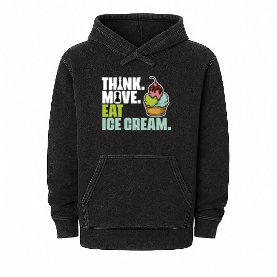 Funny Board Game Enthusiast For Ice Cream Lover Mineral Wash Hoodies