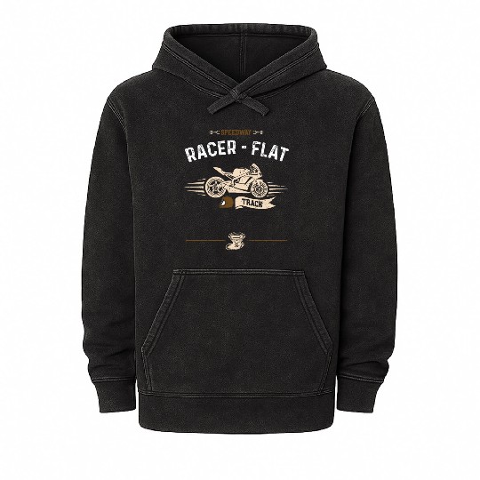 Speedway Racer - Flat Track Mineral Wash Hoodies