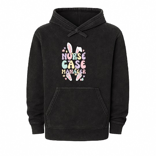 Nurse Case Ager Easter Bunny Case Aget Easter Mineral Wash Hoodies