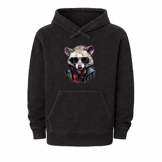 Street Survivor: Urban Opossum Vibes | Opossum Lov Mineral Wash Hoodies
