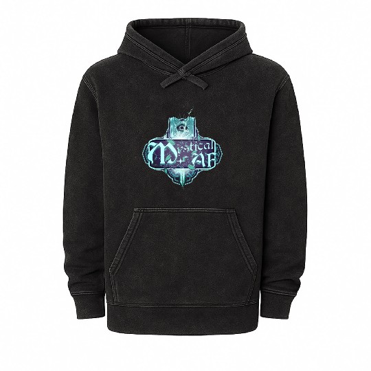 Mystical AF Spell Book and Mystic Eye Mineral Wash Hoodies