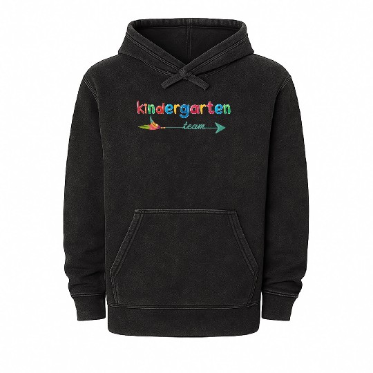 Kindergarten Teacher Team Mineral Wash Hoodies