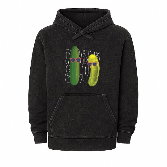 Pickle Slut Pickle Slut Who Loves Pickles Mineral Wash Hoodies