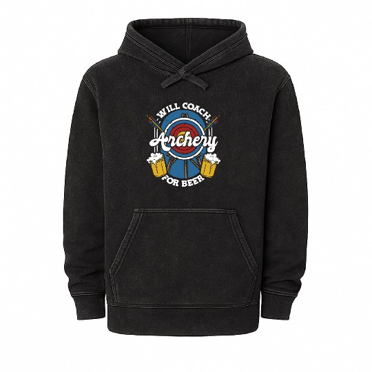 Archery Beer Archery Coach Mineral Wash Hoodies