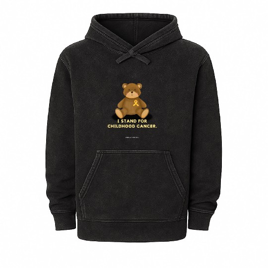 I stand for childhood cancer Mineral Wash Hoodies