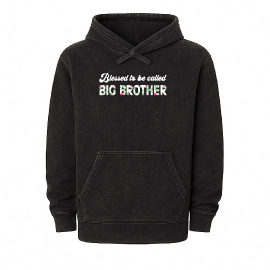 Blessed To Be Called Big Brother Mineral Wash Hoodies