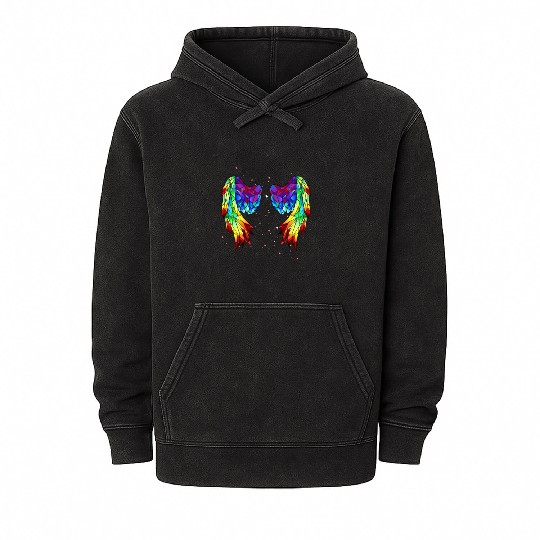Angel Wings 1 300 Mineral Wash Hoodies