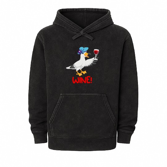 Seagull Mineral Wash Hoodies Wine Lover North German Seagulls