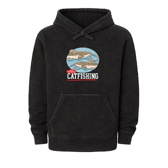 Catfish Fishing Love Catfishing Mineral Wash Hoodies