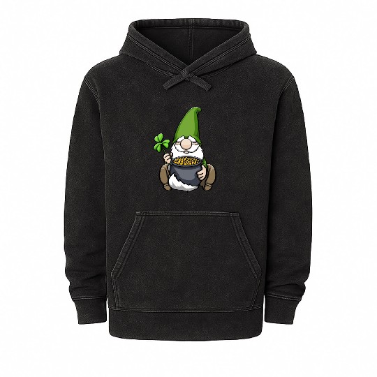 Pot of Gold Gnome Mineral Wash Hoodies