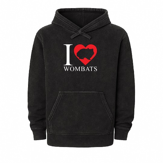 Wombat Love Mineral Wash Hoodies