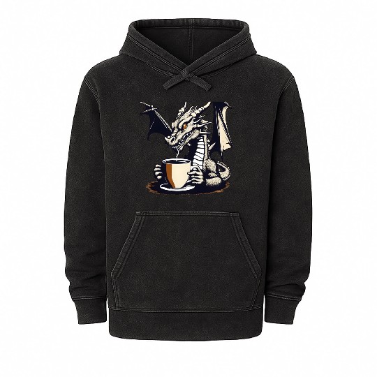 Angry Dragon Coffee Mineral Wash Hoodies