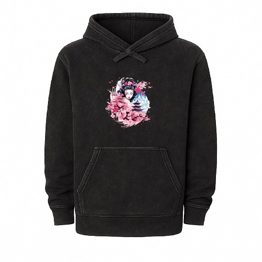 Geisha of Japan Mineral Wash Hoodies