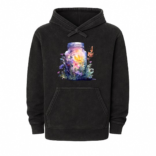 Wild Flowers Mineral Wash Hoodies Design - Funny gift