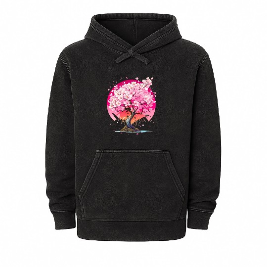Cherry Blossom Mineral Wash Hoodies
