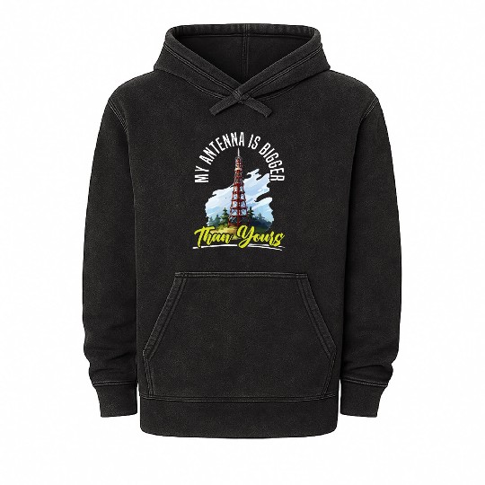 Ham Radio Operator Morse Code Radioactivity Mineral Wash Hoodies