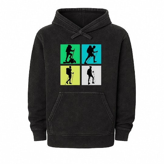 I love hiking , sports hiking lovers gift Mineral Wash Hoodies