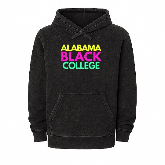 Albm #3 Black College (Fraternity Edition) Mineral Wash Hoodies