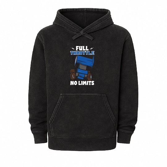 Sprint Car Mom Dirt Track Racing Racing Race Day Mineral Wash Hoodies