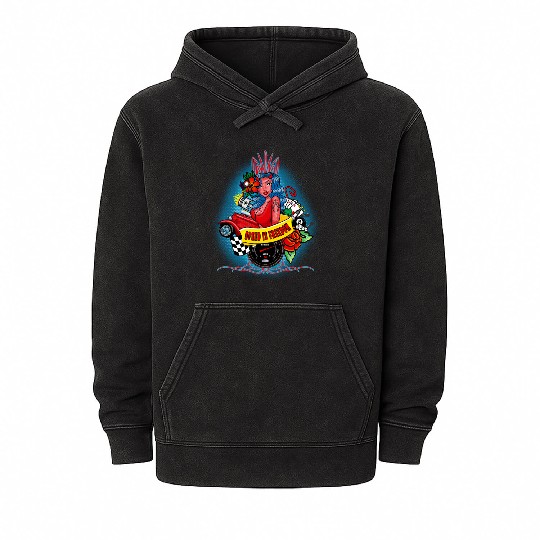 Pin up, Hot rod and Speedometer Mineral Wash Hoodies