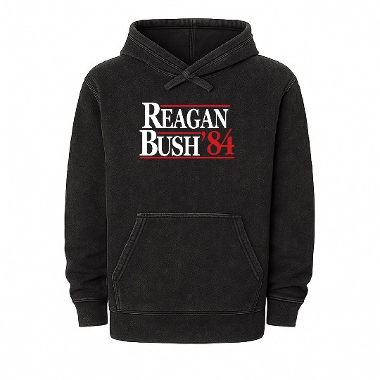 Reagan Bush 1984 V2 Mineral Wash Hoodies