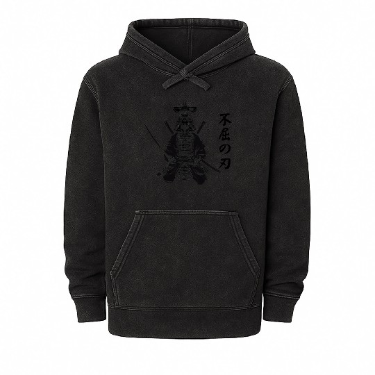 Samurai tattoo Mineral Wash Hoodies