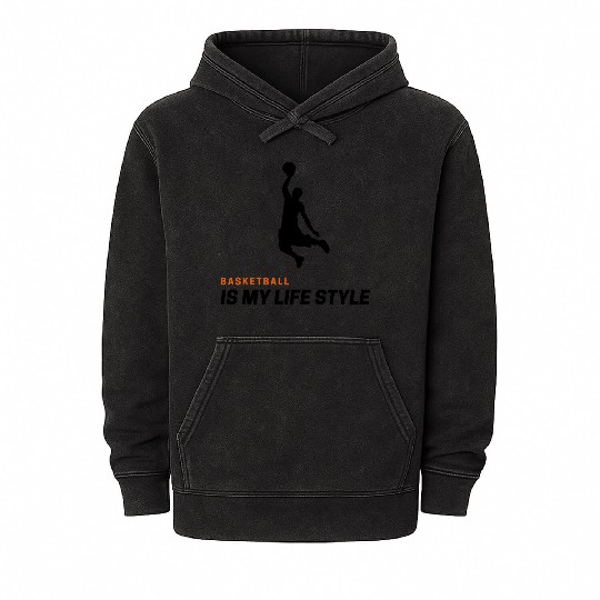 Basketball is my lifestyle Mineral Wash Hoodies