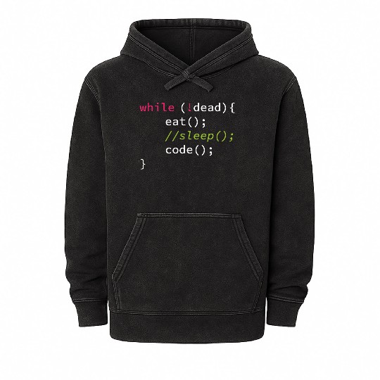 Funny Coding Computer Science Programmer Eat Sleep Mineral Wash Hoodies