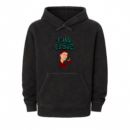 Im Her! Christmas/ Mrs. Claus design Mineral Wash Hoodies
