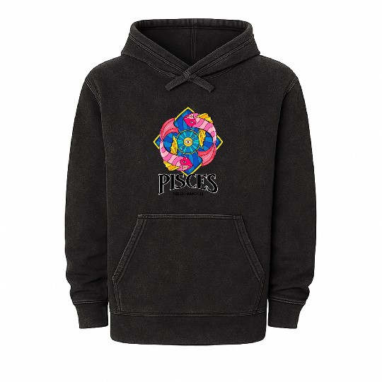 Pisces Pride Mineral Wash Hoodies: Show Off Your Zodiac