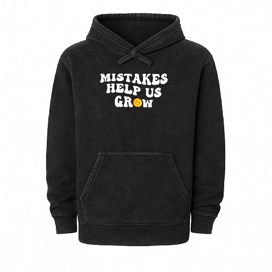 Groovy Mistakes Help Us Grow - Back To School Mineral Wash Hoodies