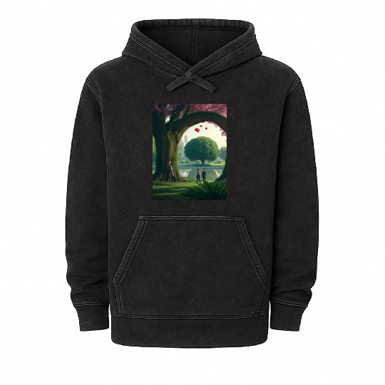 Valentine's day in a park with loved one Mineral Wash Hoodies