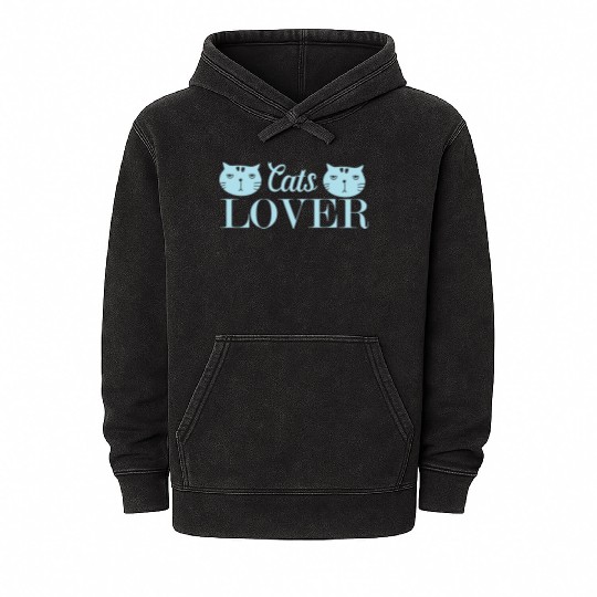 Cats Lover Design For Cat Owner Mineral Wash Hoodies