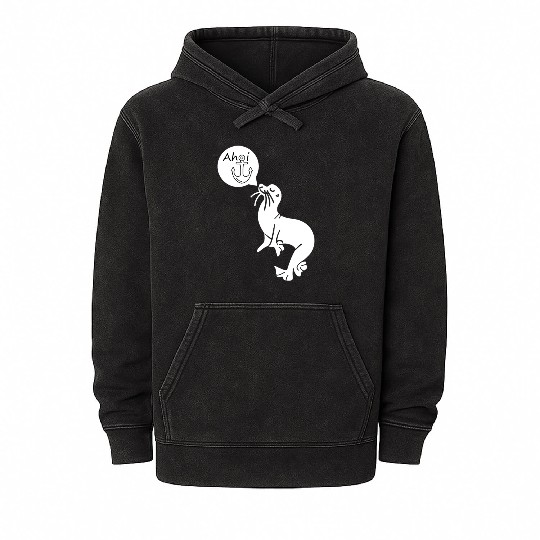 North Sea Pearl Seal Ahoy Gift Mineral Wash Hoodies