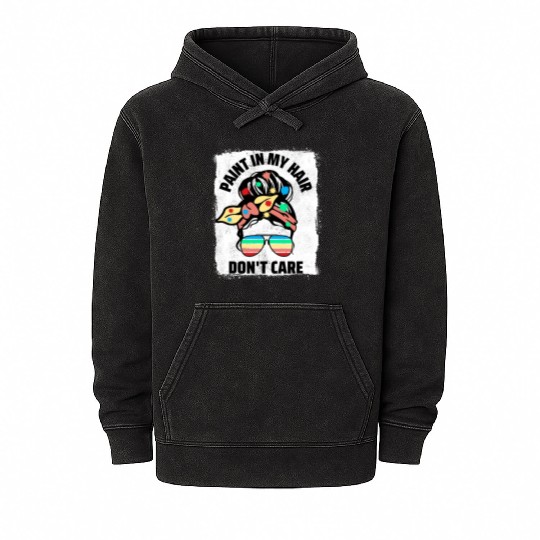 Art Teacher Women Mineral Wash Hoodies