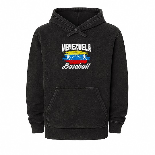 Venezuela Baseball Team Championship Mineral Wash Hoodies