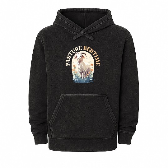 Goat Lover Kid Ranch Wool Farm Animal Farming Mineral Wash Hoodies