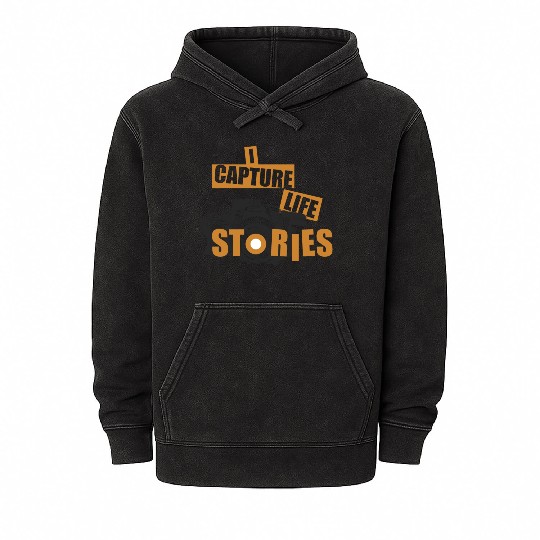 I CAPTURE LIFE STORIES Photography For Photographe Mineral Wash Hoodies
