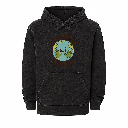 Kindness Matters Eath be Kind Mineral Wash Hoodies