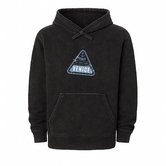 Venice Gondola Italy Venezia Mineral Wash Hoodies